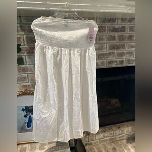 wild fable White Strapless Smocked Sundress